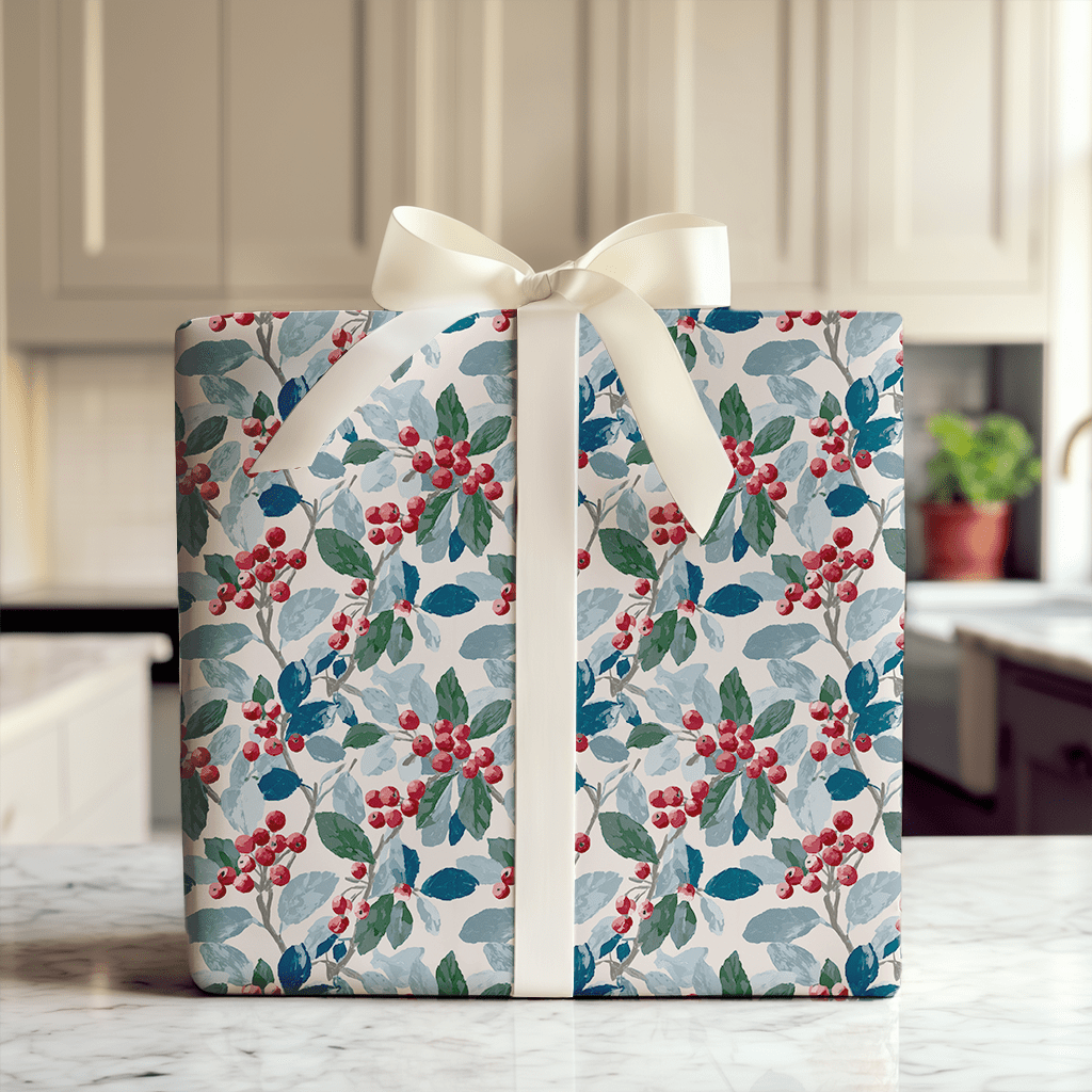 Crimson Berries - Wrapping Paper - Aspen & Arlo