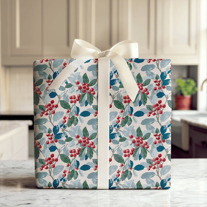 Crimson Berries - Wrapping Paper - Aspen & Arlo