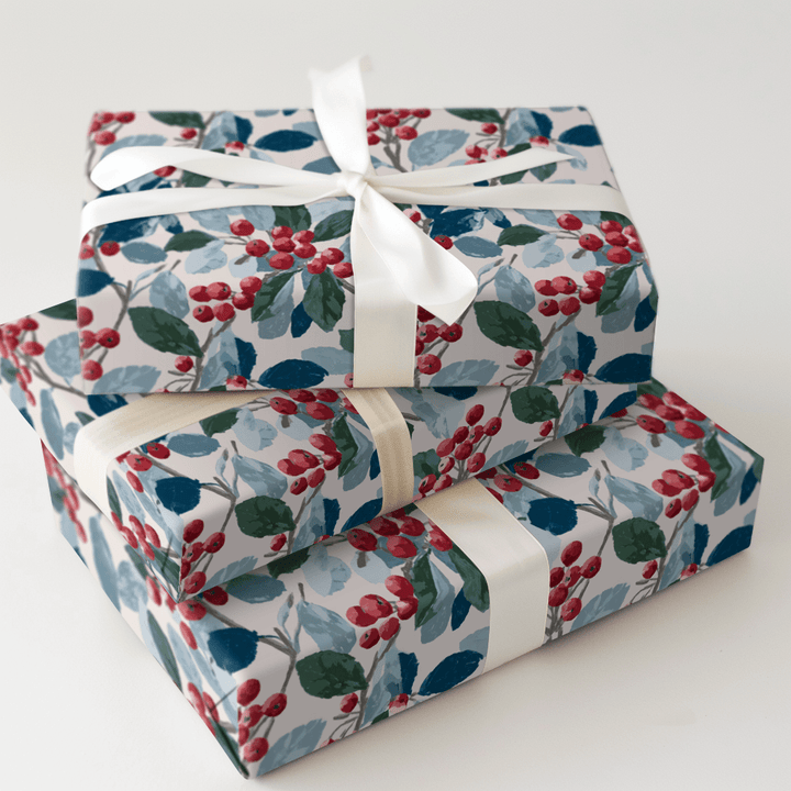 Crimson Berries - Wrapping Paper - Aspen & Arlo