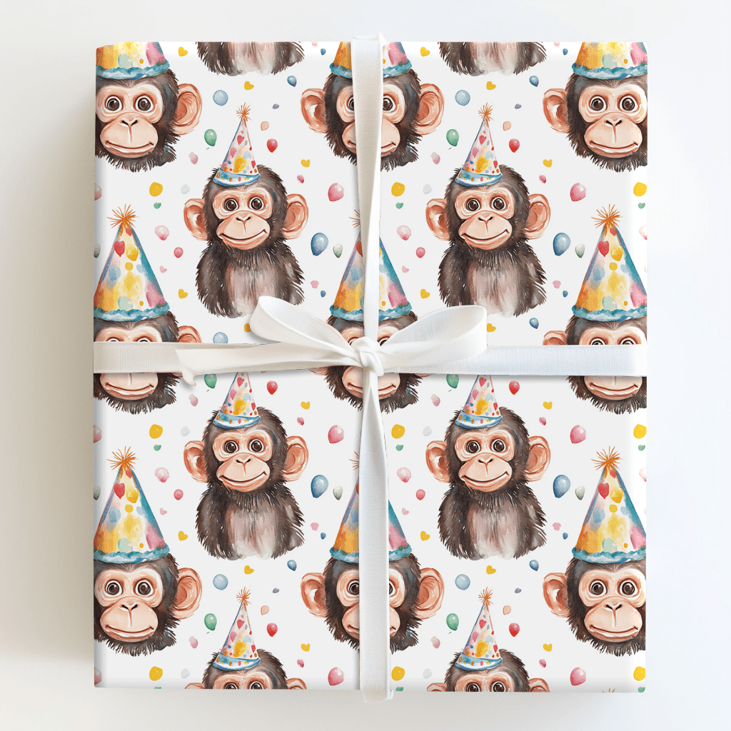 Birthday Monkeying Around - Wrapping Paper - Aspen & Arlo