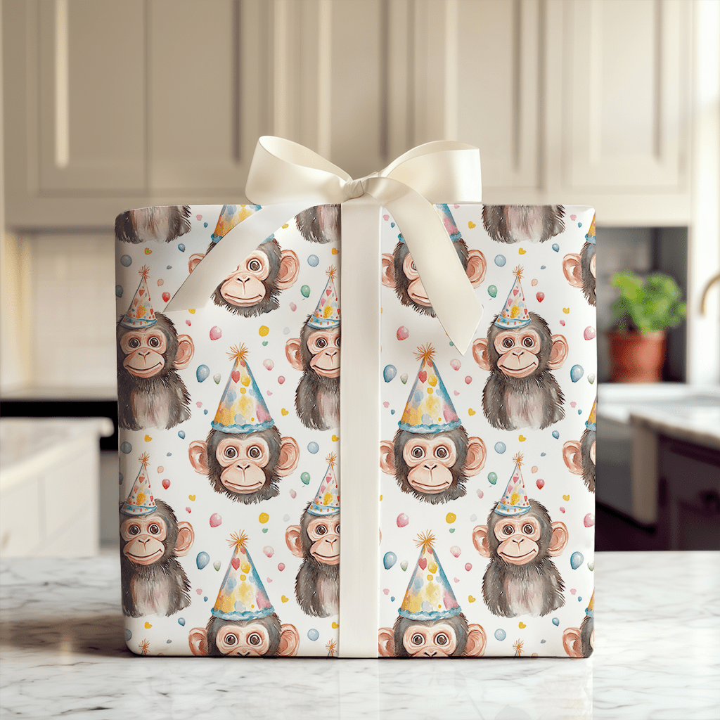 Birthday Monkeying Around - Wrapping Paper - Aspen & Arlo