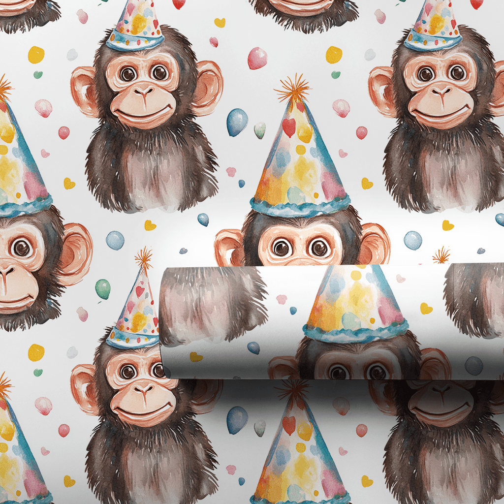 Birthday Monkeying Around - Wrapping Paper - Aspen & Arlo