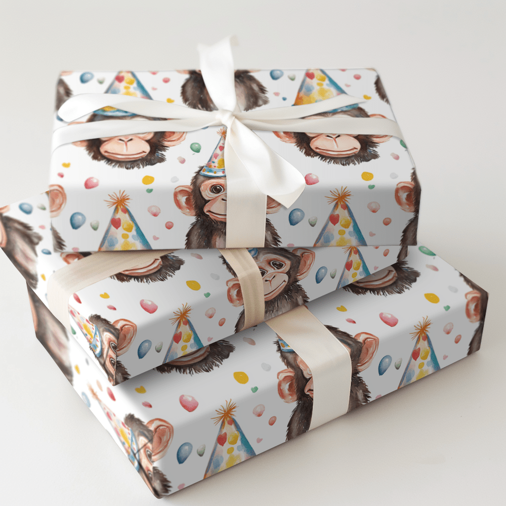 Birthday Monkeying Around - Wrapping Paper - Aspen & Arlo