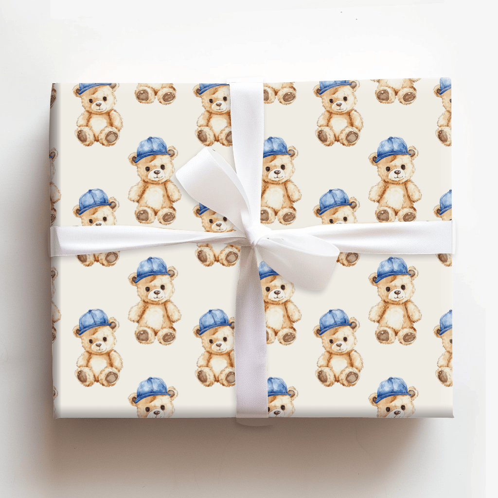 Teddy Takes the Field - Wrapping Paper - Aspen & Arlo