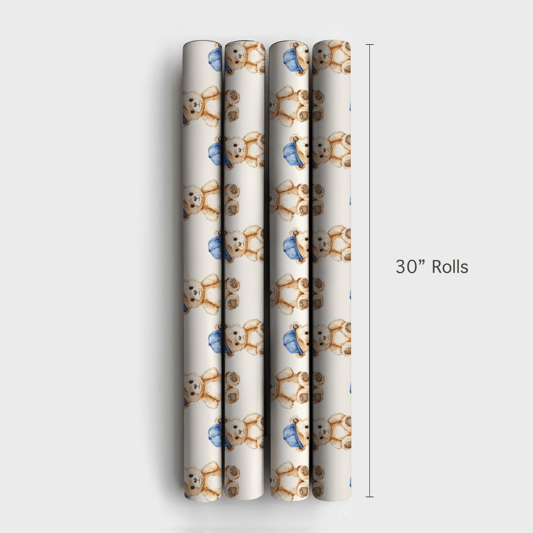 Teddy Takes the Field - Wrapping Paper - Aspen & Arlo