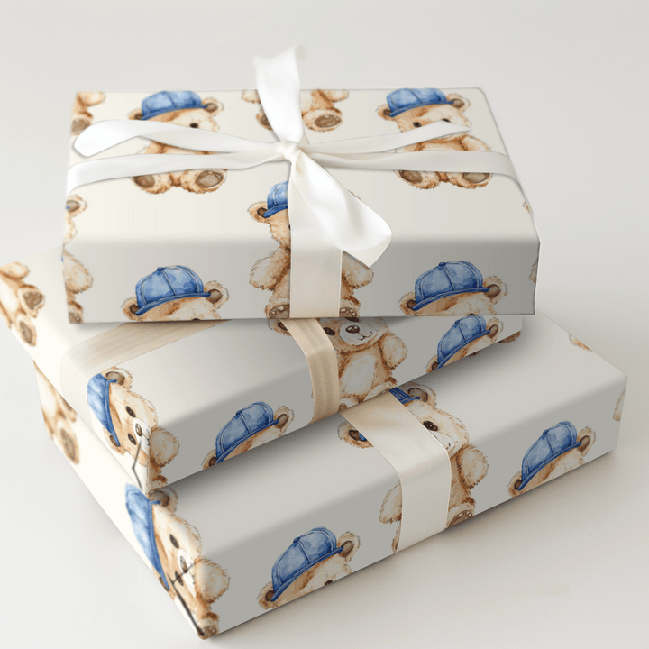 Teddy Takes the Field - Wrapping Paper - Aspen & Arlo