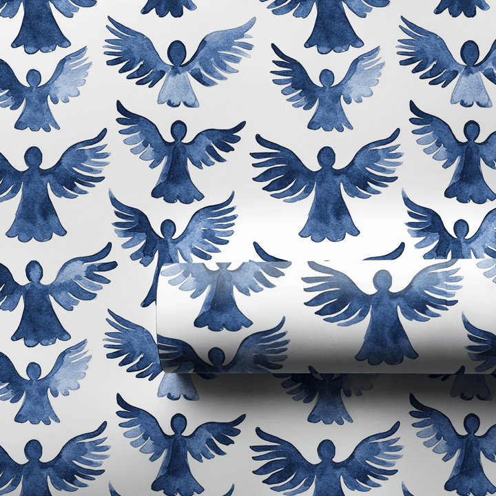 Blue Halos - Wrapping Paper - Aspen & Arlo