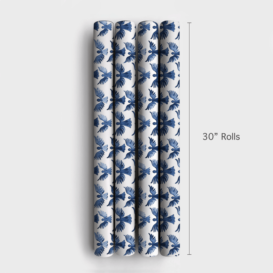 Blue Halos - Wrapping Paper - Aspen & Arlo