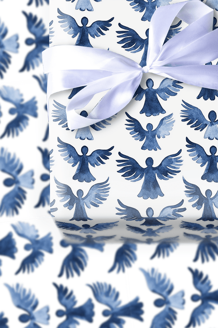 Blue Halos - Wrapping Paper - Aspen & Arlo