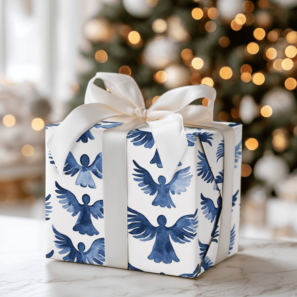 Blue Halos - Wrapping Paper - Aspen & Arlo