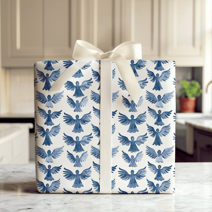 Blue Halos - Wrapping Paper - Aspen & Arlo
