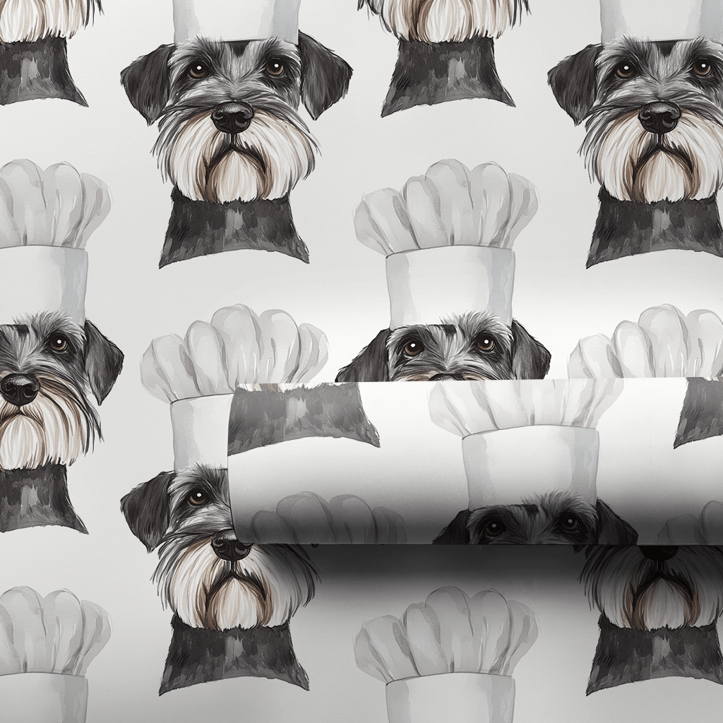 Cooking with the Schnauzer - Wrapping Paper - Aspen & Arlo