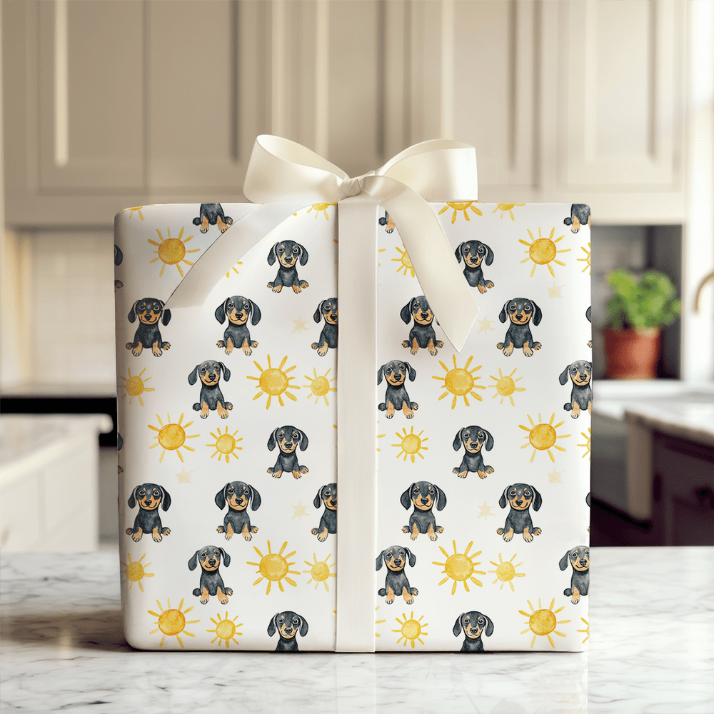 Sunny Day with the Dachshunds - Wrapping Paper - Aspen & Arlo