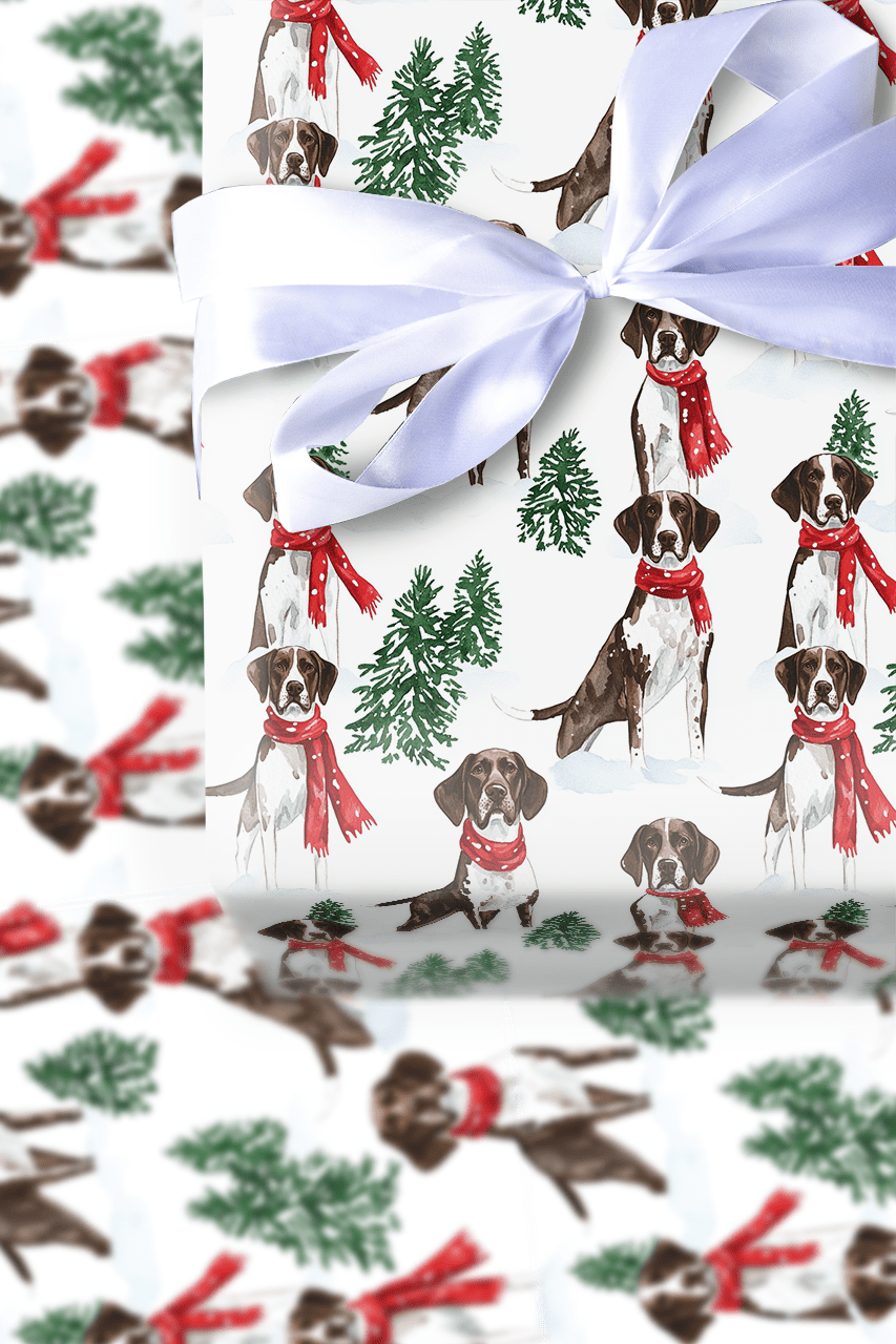 Snow Day for the Pointer - Wrapping Paper - Aspen & Arlo