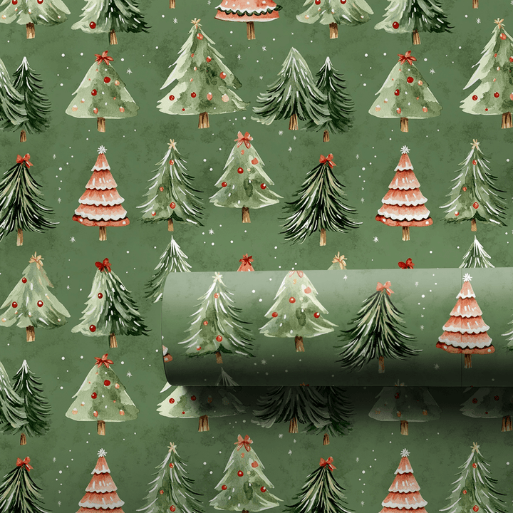 Jolly Green Fur - Wrapping Paper - Aspen & Arlo