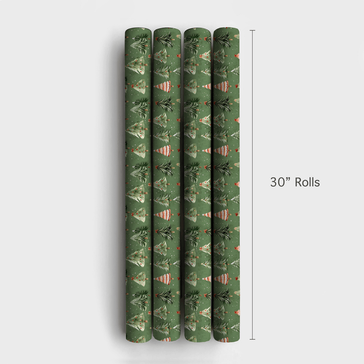 Jolly Green Fur - Wrapping Paper - Aspen & Arlo