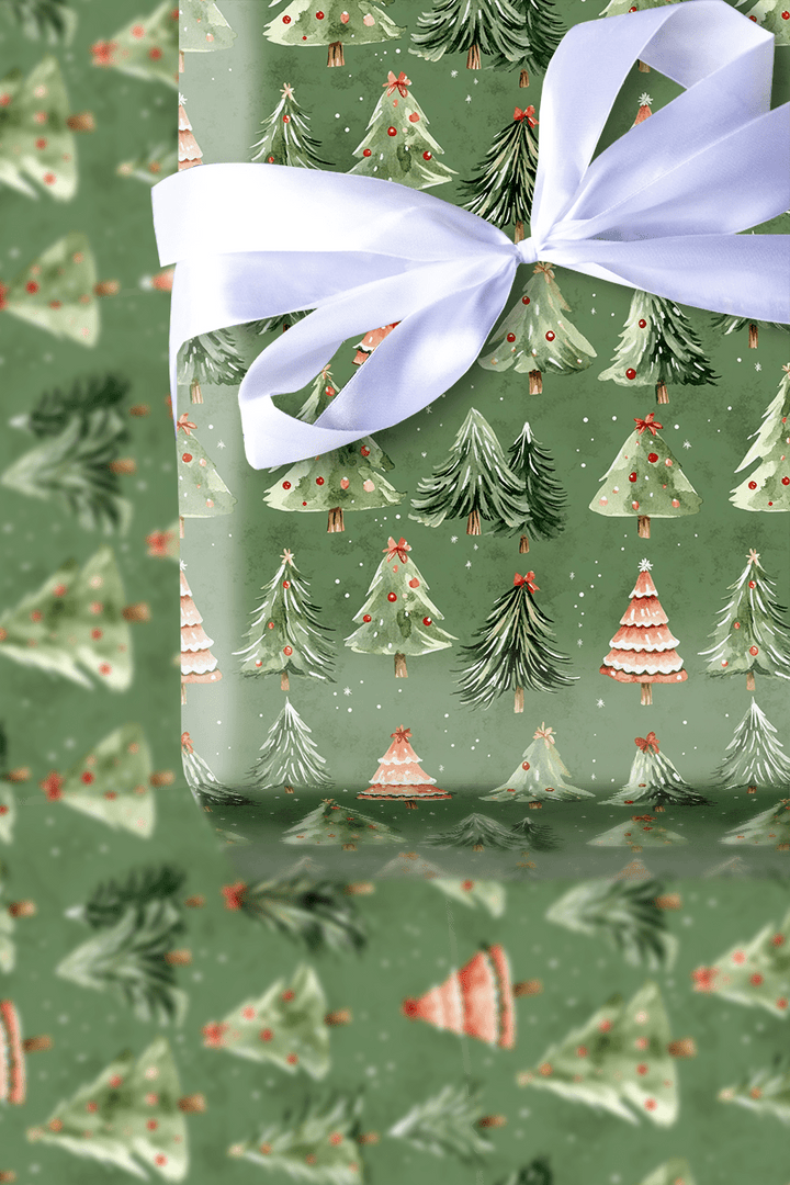 Jolly Green Fur - Wrapping Paper - Aspen & Arlo