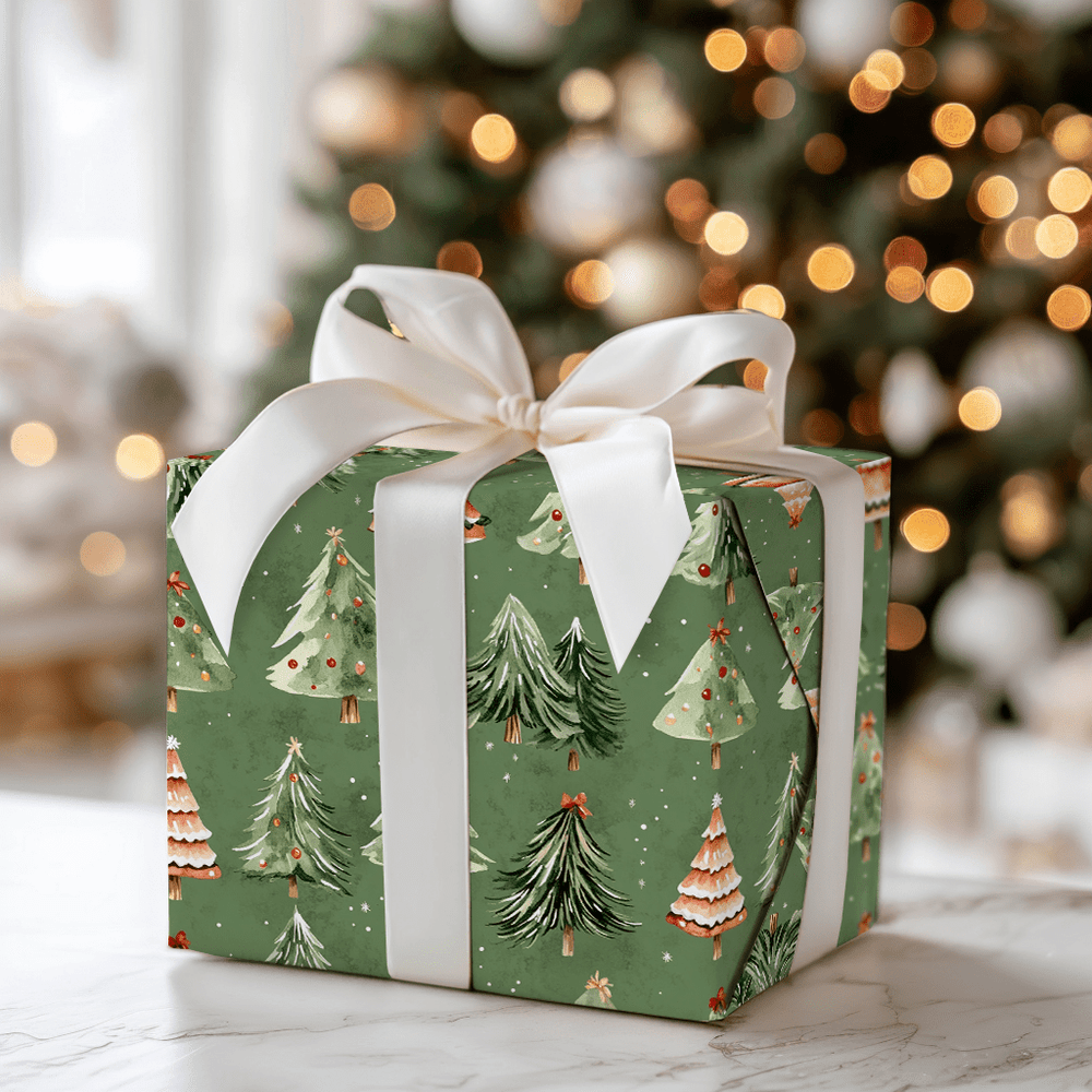Jolly Green Fur - Wrapping Paper - Aspen & Arlo