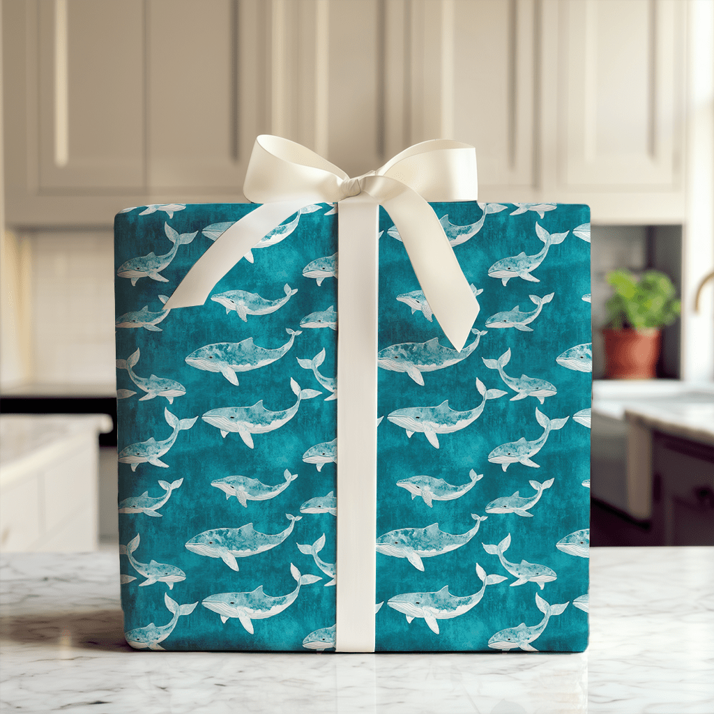 It Ends Whale - Wrapping Paper - Aspen & Arlo
