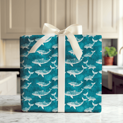 It Ends Whale - Wrapping Paper - Aspen & Arlo