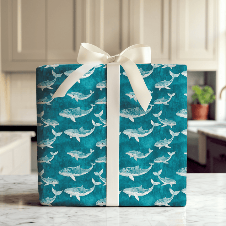 It Ends Whale - Wrapping Paper - Aspen & Arlo