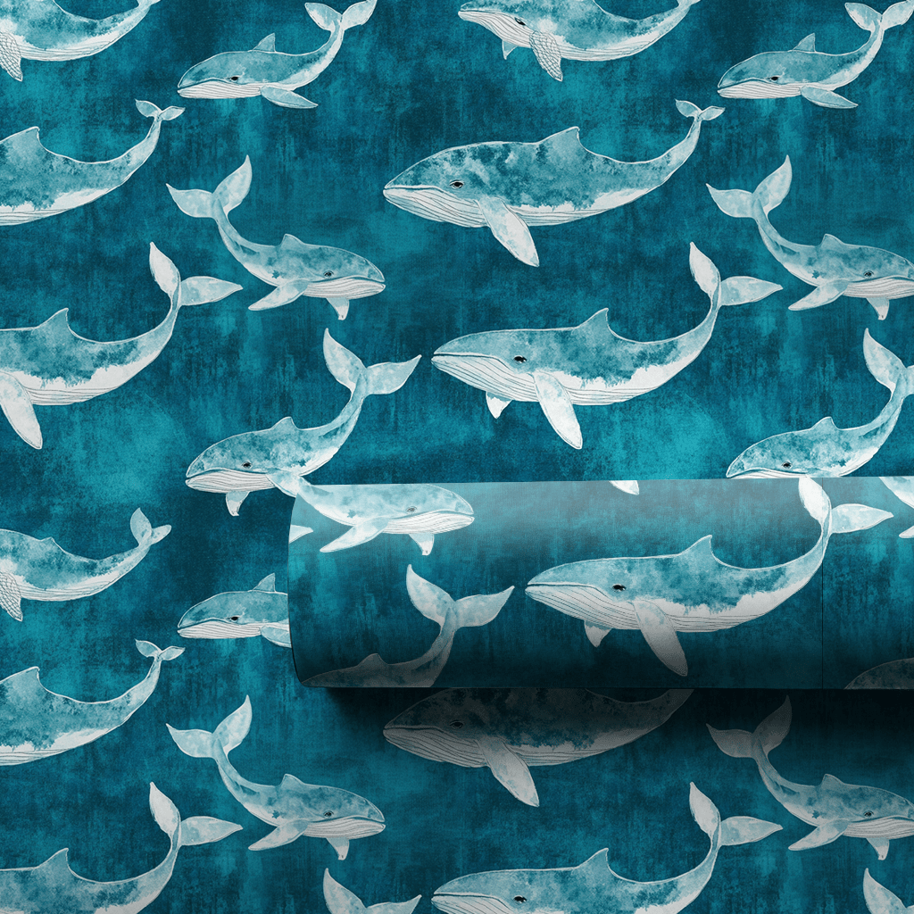 It Ends Whale - Wrapping Paper - Aspen & Arlo