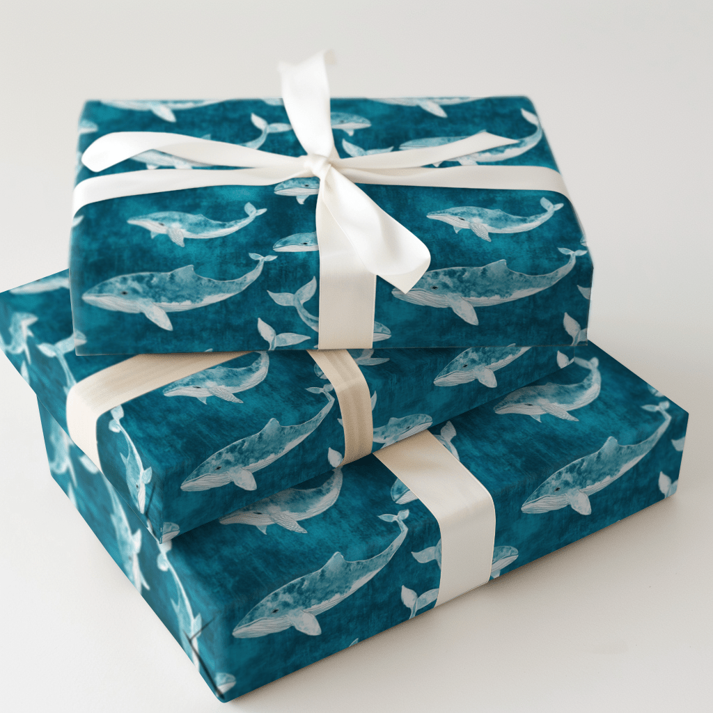 It Ends Whale - Wrapping Paper - Aspen & Arlo