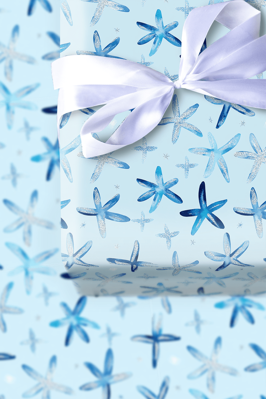 Snowy Sparkle - Wrapping Paper - Aspen & Arlo