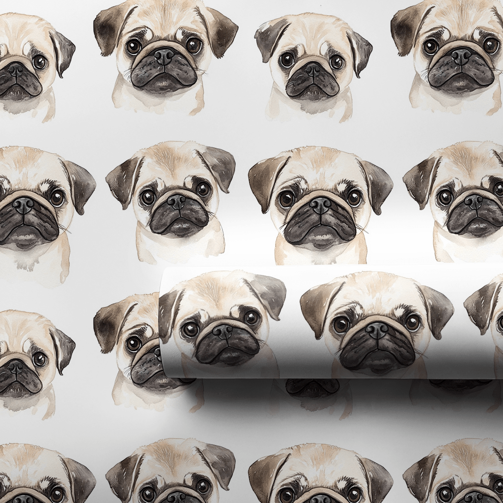 That Pug Face - Wrapping Paper - Aspen & Arlo