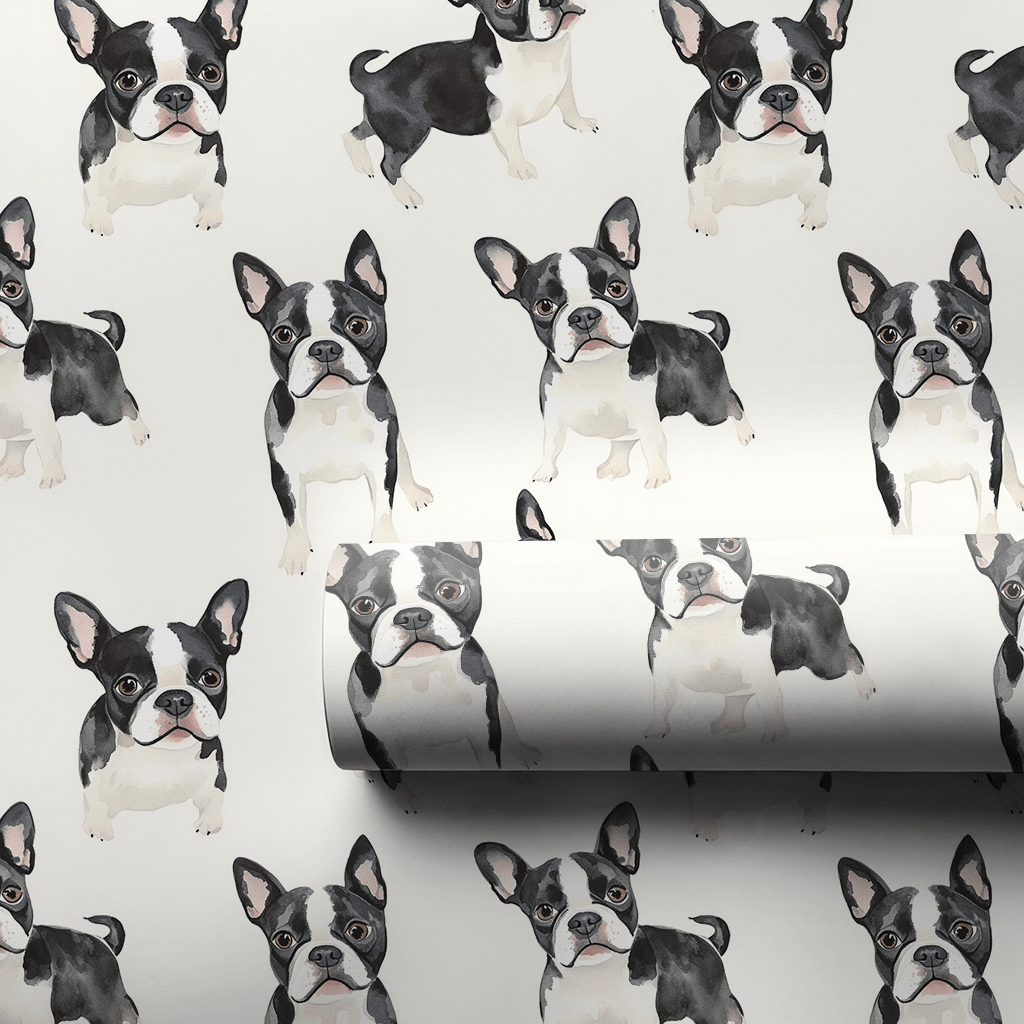 Boston Terriers - Wrapping Paper - Aspen & Arlo