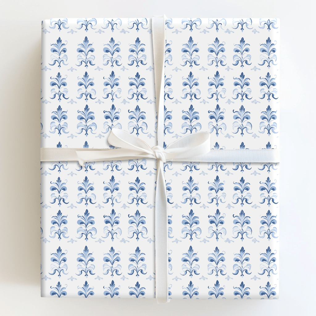Scalloped Sapphire - Wrapping Paper - Aspen & Arlo