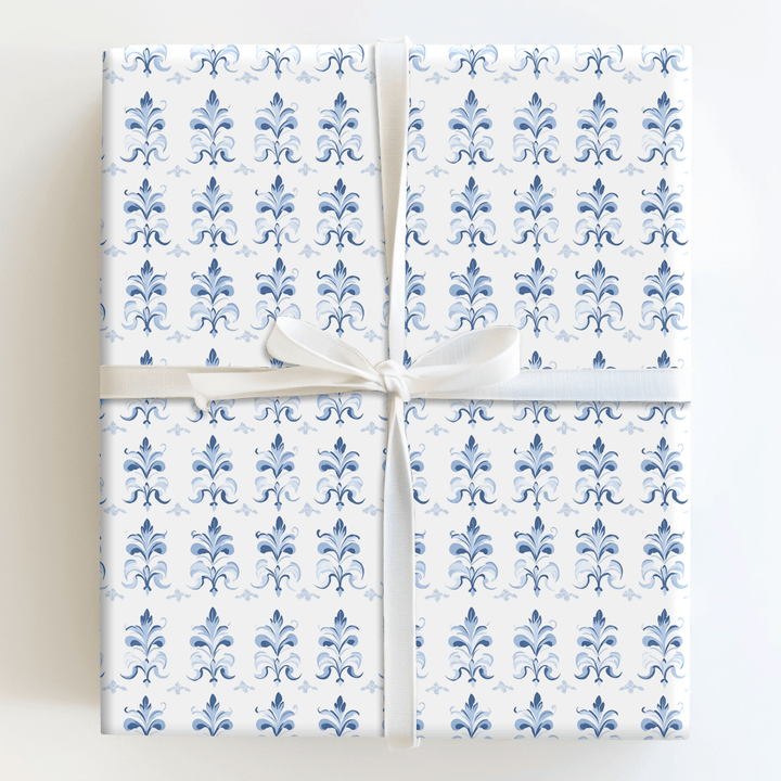 Scalloped Sapphire - Wrapping Paper - Aspen & Arlo