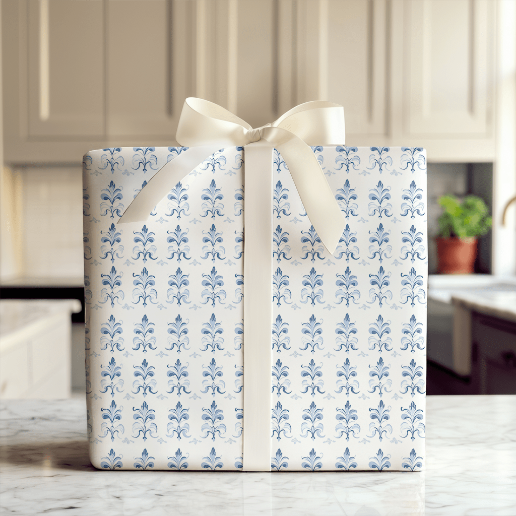 Scalloped Sapphire - Wrapping Paper - Aspen & Arlo