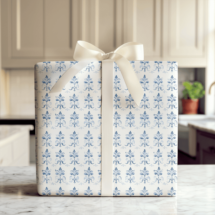 Scalloped Sapphire - Wrapping Paper - Aspen & Arlo