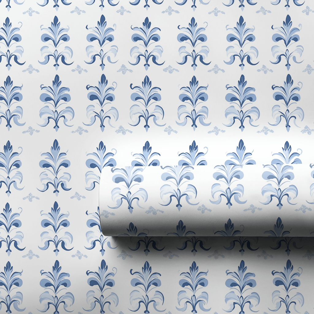 Scalloped Sapphire - Wrapping Paper - Aspen & Arlo