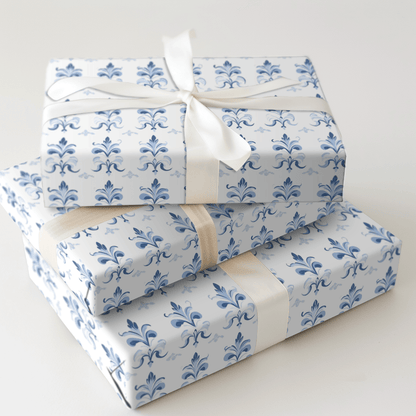 Scalloped Sapphire - Wrapping Paper - Aspen & Arlo