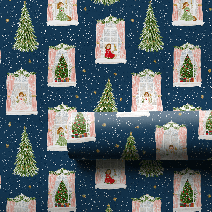 Up Past Bedtime - Wrapping Paper - Aspen & Arlo