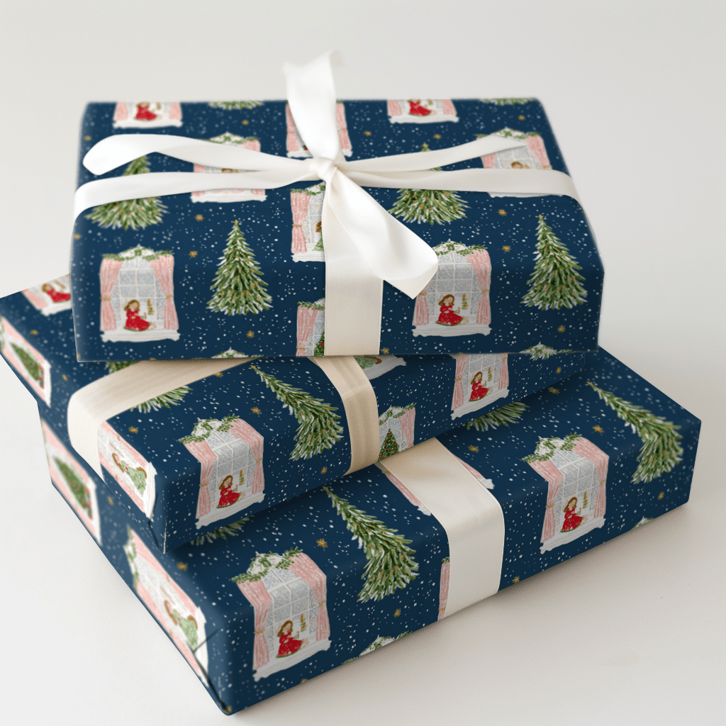 Up Past Bedtime - Wrapping Paper - Aspen & Arlo