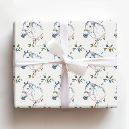 Pink and White Horse