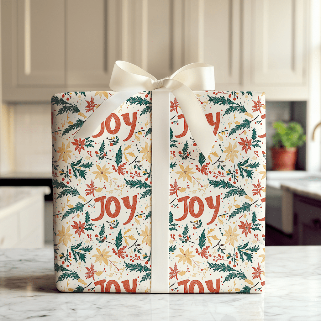 Joyful Leaves - Wrapping Paper - Aspen & Arlo