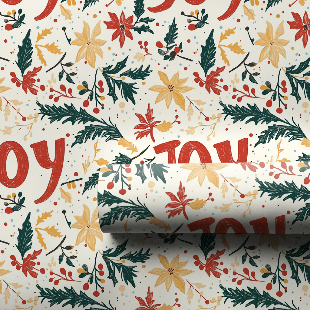 Joyful Leaves - Wrapping Paper - Aspen & Arlo