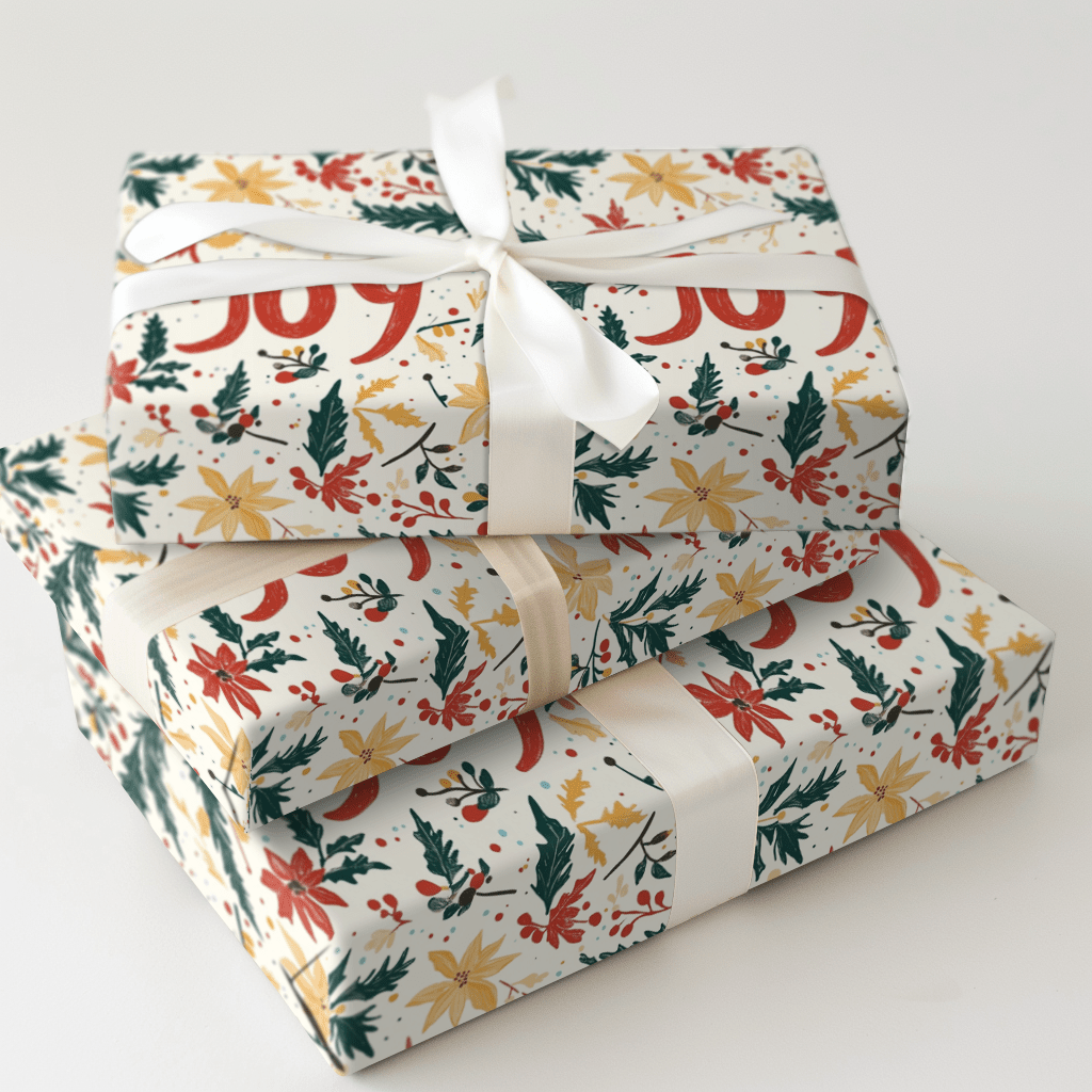 Joyful Leaves - Wrapping Paper - Aspen & Arlo