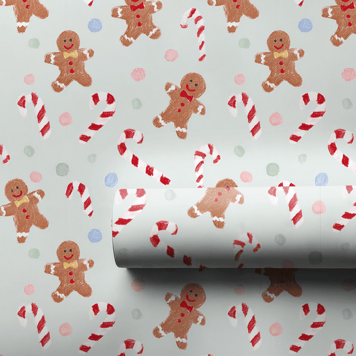 Candy Cane Scatter - Wrapping Paper - Aspen & Arlo
