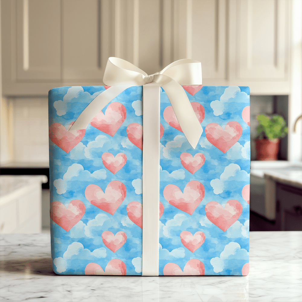 Hearts in the Sky - Wrapping Paper - Aspen & Arlo