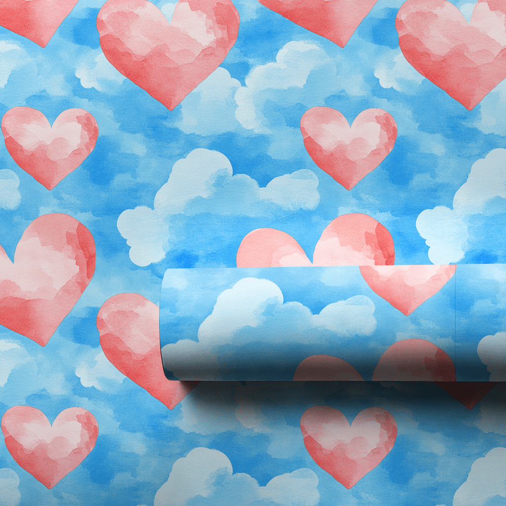 Hearts in the Sky - Wrapping Paper - Aspen & Arlo