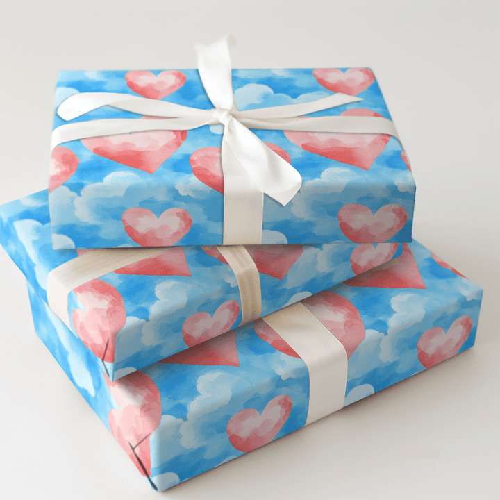 Hearts in the Sky - Wrapping Paper - Aspen & Arlo
