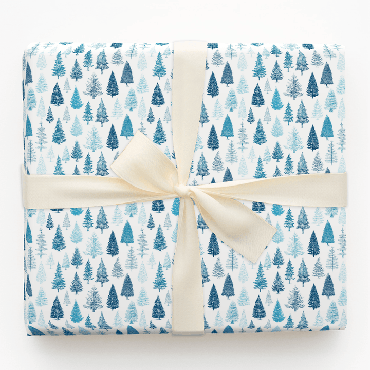 Icy Blue Tannenbaum - Wrapping Paper - Aspen & Arlo