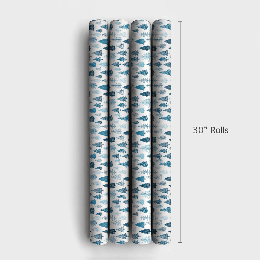 Icy Blue Tannenbaum - Wrapping Paper - Aspen & Arlo