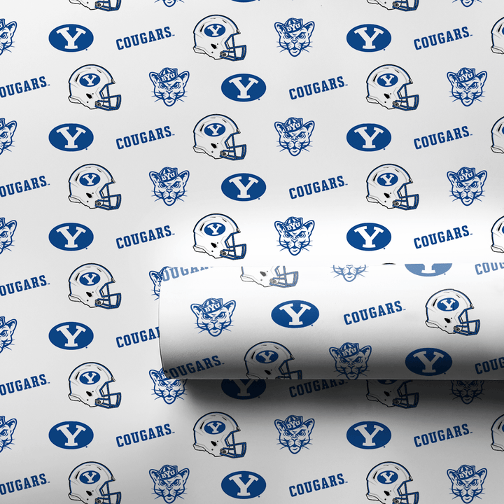 BYU Battle Helmet - Wrapping Paper - Aspen & Arlo