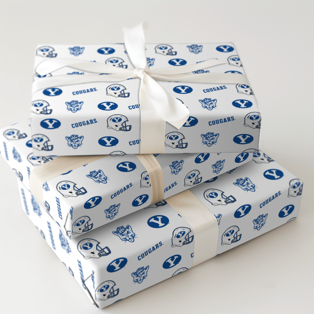 BYU Battle Helmet - Wrapping Paper - Aspen & Arlo